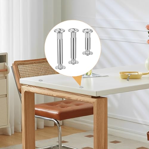 Bnnrjia 100-piece M4 cabinet screws and furniture connector bolts with binding barrels and sleeves for wood furniture