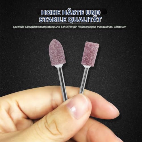 Ueetek 3 mm shanks, 100 pieces, grinding mandrel-mounted sanding / polishing tool (pink)