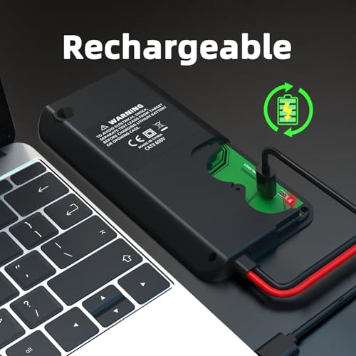 BSIDE Smart Digital Multimeter Tester, Red & Green Backlight with Rechargeable, True RMS Pocket 6000 Counts Auto-Ranging Voltmeter, Measures Resistance Continuity Frequency V-Alert Voltage Live Check