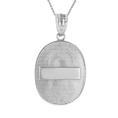 925 Sterling Silver Saint Nectarios of Aegina Medal Protection Charm Necklace, 22"