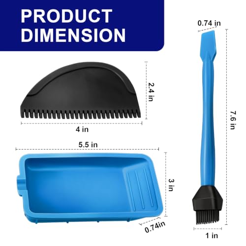 Alocs wood silicone glue applicator kit with glue brush, tray, and spreader