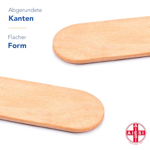AIESI Wooden Spatula, Mouth Depression, Tongue Depression, Sterile (100) Wood 100 pezzi