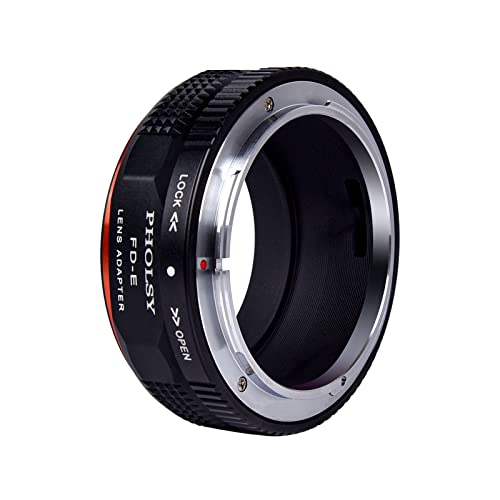 PHOLSY Lens Adapter Compatible with Canon FD FL Lens and Sony E Camera Canon FD to Sony E