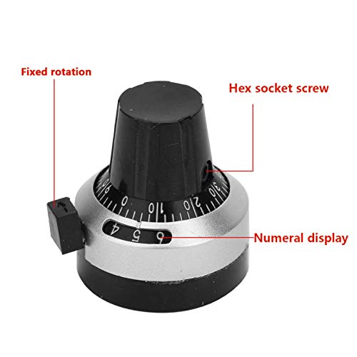 Rotary Potentiometer Knob, 500 Ohm Linear Variable Resistance Rotary Switch, 2 W Wire-Wound Precision Button Potentiometer, with Rotary Control, for Industrial Control Devices