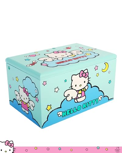 Hello Kitty Jewelry Box with Tray and Storage Official License, Blue