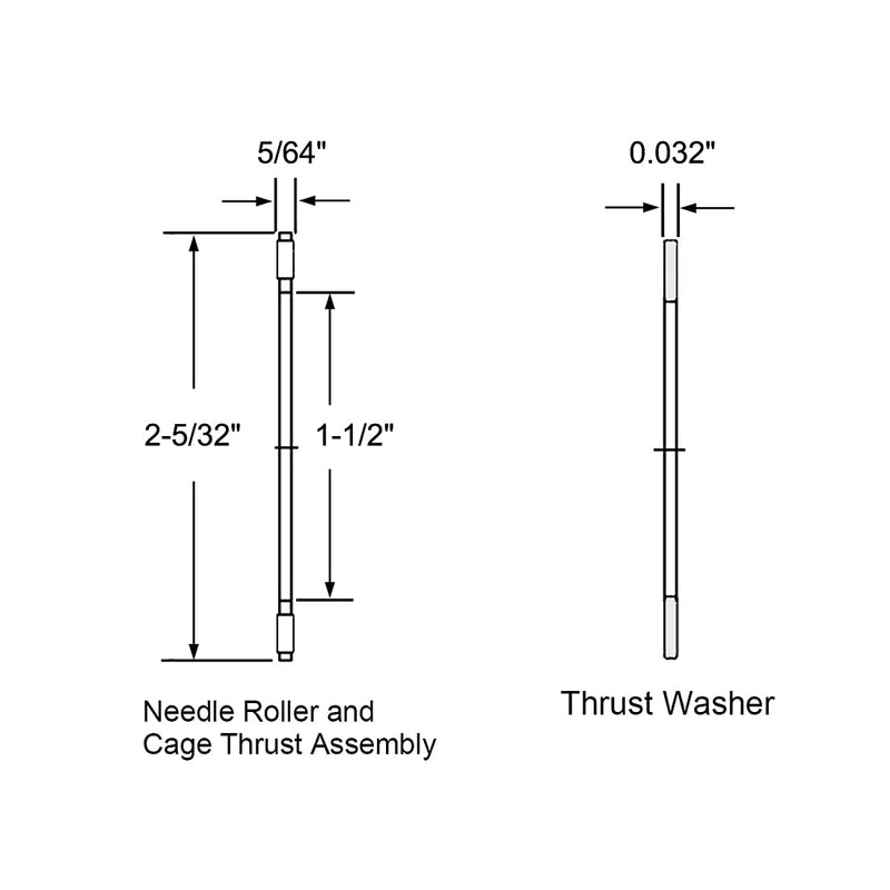 [Australia - AusPower] - uxcell NTA2435 Thrust Needle Roller Bearings with Washers 1-1/2" Bore 2-5/32" OD 5/64" Width 1-1/2"x2-3/16"x5/64" 