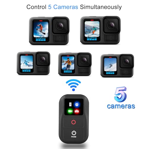 Suptig Wireless Remote Control for GoPro Hero 13/12/11/10/9/8 Black, Gopro Mission, Max, Max2, Phone, Built-in Rechargeable Battery
