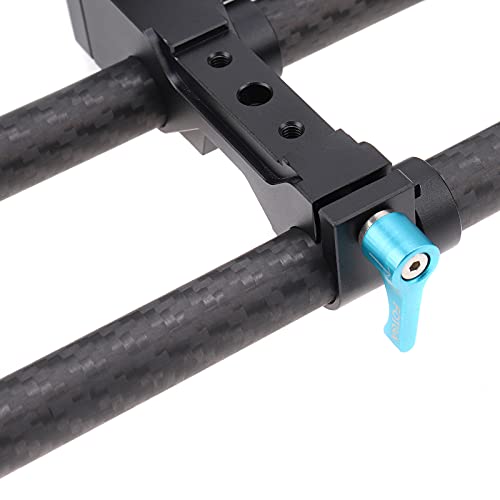 FocusFoto 15mm Carbon Fiber Rods 40cm/16inch Length for 15mm Rod Rail Support System DSLR Camera Rig (Pack of 2) Length 40cm/16inch Diameter 15mm
