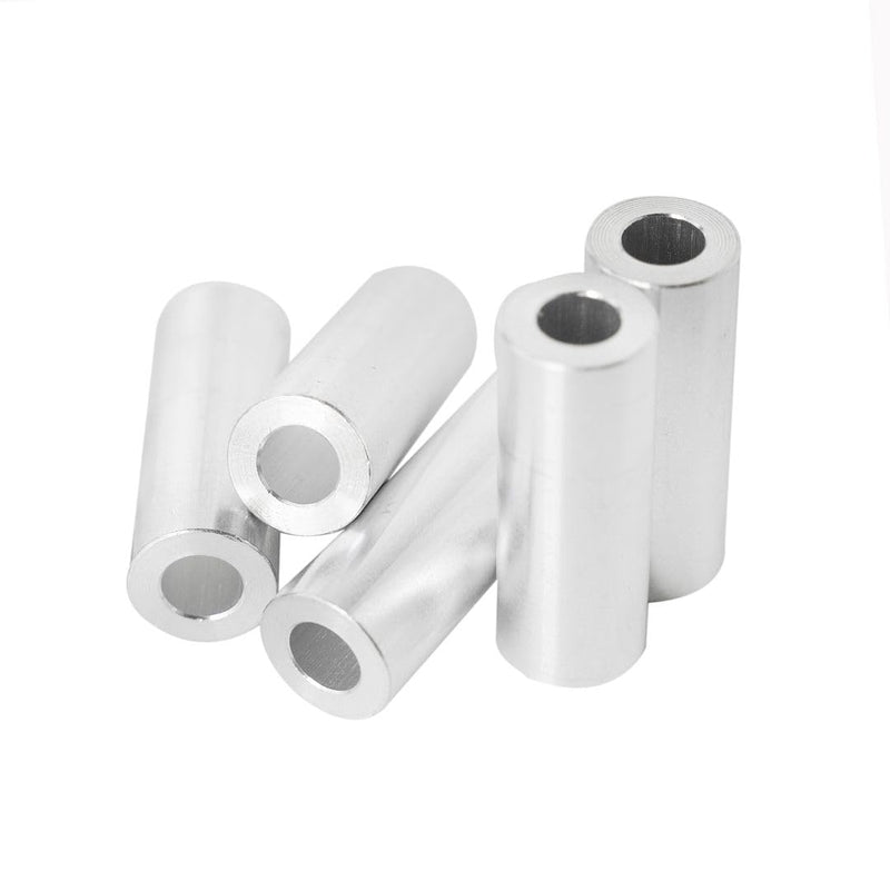 [Australia - AusPower] - Aluminum Spacer 3/4" OD x 3/8" ID x Choose Your Length, Round Spacer Unthreaded Standoff Bushing Plain Finish, Fits Screws Bolts 3/8" or M10 by Metal Spacers Online (2" Length, 5 Pack) 2" Length 