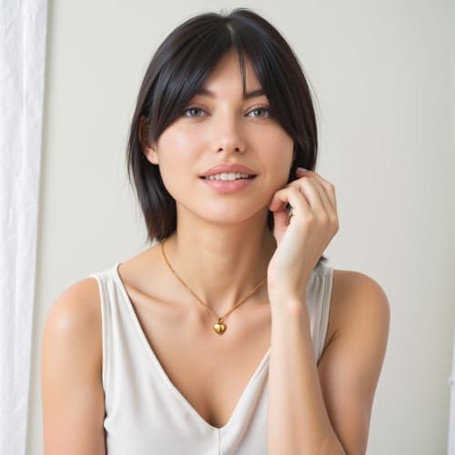 Mini Heart Cremation Urn Necklace for Ashes for Women Men Cremation Locket Jewelry with Keepsake Urn Memorial Ash Jewelry