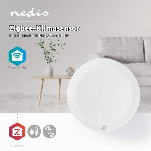 Smart Climate Sensor | Zigbee 3.0 | Battery Powered | AndroidT/IOS | White