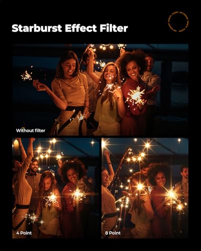 K&F CONCEPT 55mm Variable Star Starburst Filter 4 8 Points