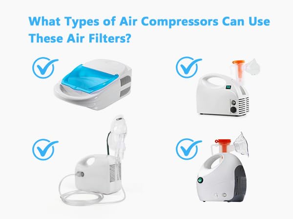 [Australia - AusPower] - 48 Pcs Nebulizer Filters Replacement Air Filter Sponge for Compressor System （Round White） 