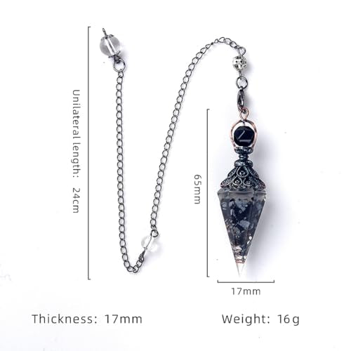 2 Pcs Natural Chakra Crystal Dowsing Pendulum Hexagon Prism Healing Resin Chip Blue Turquoise Gemstone Wicca Divination Spiritual Energy Pendant