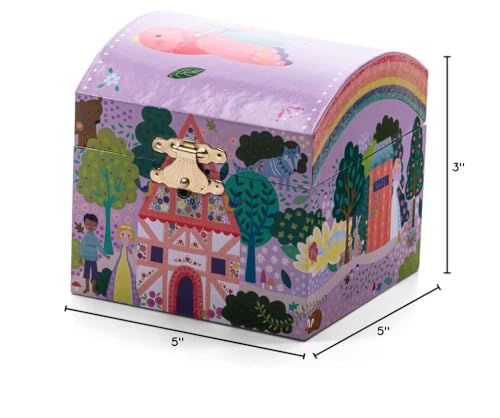 Floss & Rock Fairy Tale Small Dome Musical Jewellery Box with Swirling Figurine, Kids Jewelry Storage Accessories