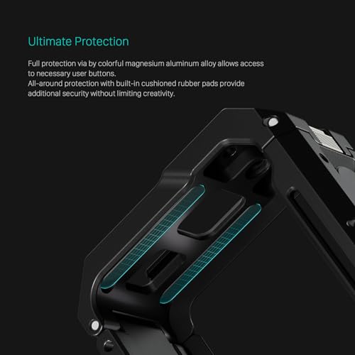 Tilta Full Camera Cage Compatible with GoPro Hero 13/12/11/10/9 Titanium Gray | Professional Cage | Aluminum Build | Two Threads | Cold Shoe Mount | Quick Release | TA-T42-FCC-TG