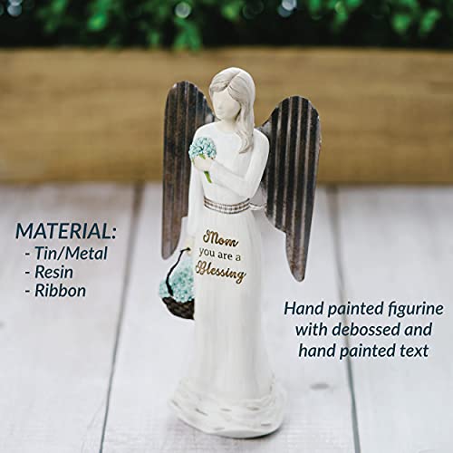 Pavilion - 7.5" Angel Figurine - Mom You are A Blessing - Simplistic Rustic Modern Farmhouse Statue 83543