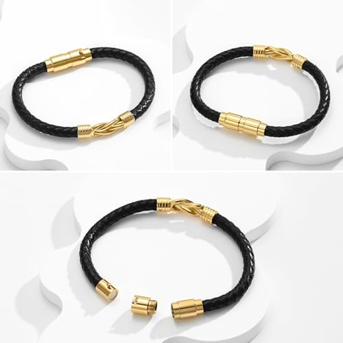 Urn Bracelet for Ashes Cremation Bracelet for Ashes Stainless Steel Keepsake Holder Memorial Ash Bracelet for Women Cremation Jewelry Gold 18cm/7.08in