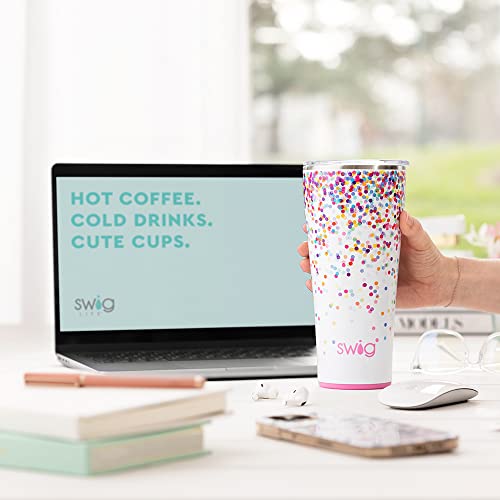 Swig Life 32oz Insulated Tumbler, Travel Coffee Tumbler with Lid, Cup Holder Friendly Travel Coffee Mug, Stainless Steel with Lid (Artisan)