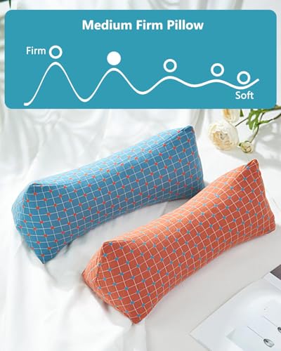 Buckwheat Hull Triangle Pillow for Bed, Cervical Roll Pillow for Sleeping