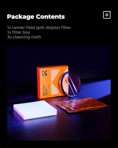 K&F CONCEPT 58mm Center Field Split Diopter Effect Filter Keeps The Focus