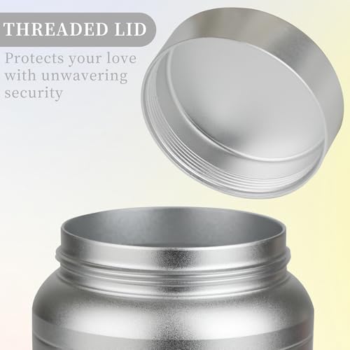 Small Urns for Human Ashes Cremational Keepsake, 2.2 Inches High Silver 1 Pack Silver