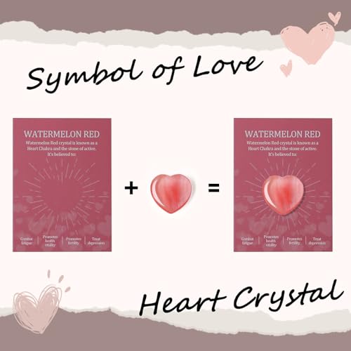 12 Pcs Healing Crystal Gifts with 12 Pcs Introduction Cards Multiple Colours