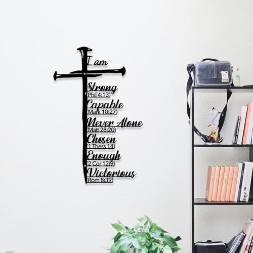 VOTONICS Metal Cross Wall Decor Christian Decor Black