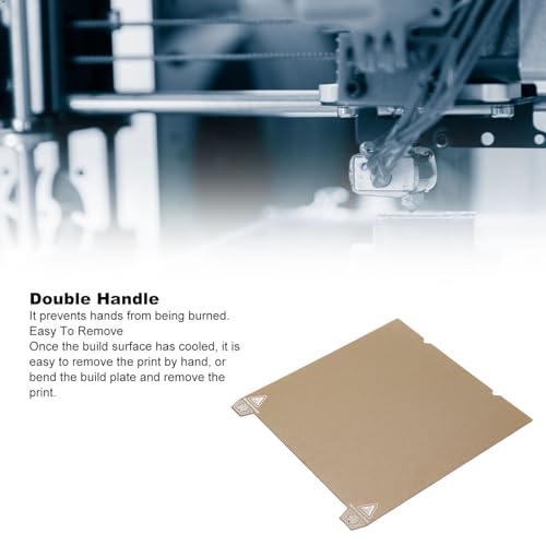 Fockety Textured PEI Sheet and Smooth PEO Build Plate, Double Sided Removable Magnetic Flexible 3D Printer Build Surface Heated Bed, 235x235mm PEI Spring Steel Plate for K1