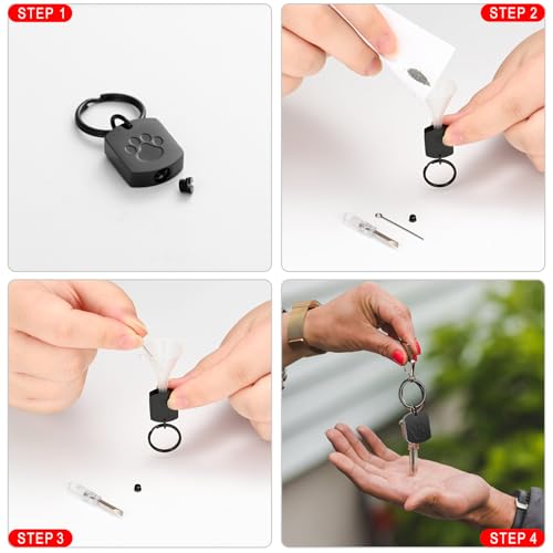Cremation Jewelry Urn Keychain for Pet Human Ashes Dog Cat Keepsake Memorial Urn Keychain Ash Holder for Women Men Black-c