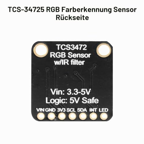 TCS-34725 RGB Light Color Module AYWHP 2 Pieces RGB Light Color Sensor Color Detection Sensor Color Meter Photoelectric Sensor Compatible with Arduino