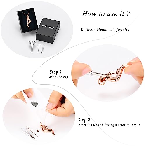 Snake Urn Necklace for Ashes for Men Stainless Steel Cremation Urn Pendant Memorial Locket Ashes Keepsake Cremation Jewelry Rose gold