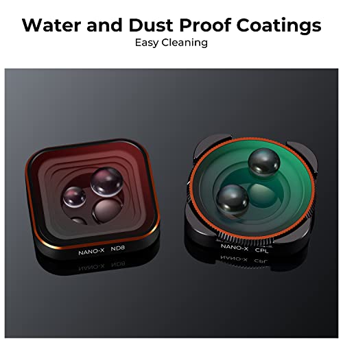 K&F CONCEPT 6 Pack ND CPL Filter Set for GoPro Hero 13/12/11/10/9 Black ND Filter Set with CPL