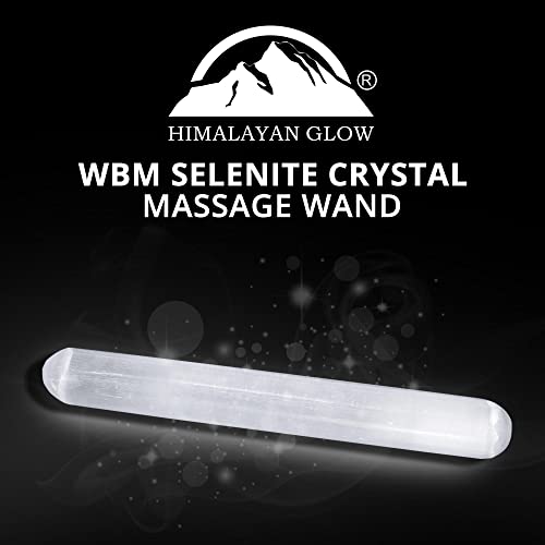 WBM Selenite Crystal Massage Wand 6 Inches, Moroccan Healing Crystal Best for Gift and Home Decor