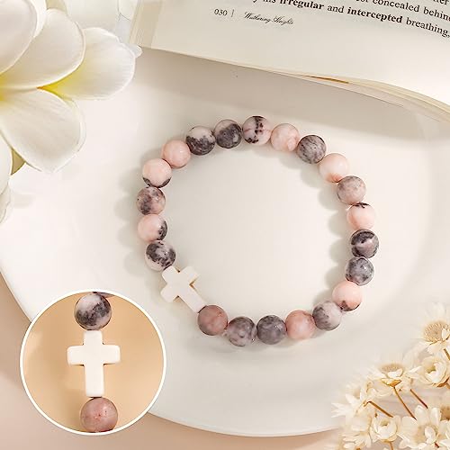 Christian Grandparents - Day Gifts for Women, Religious Cross Bracelet Yare Chosen-Pink