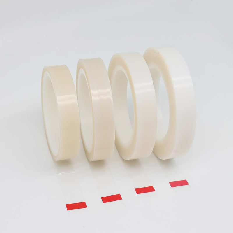 White Translucent PTFE Film Tape Adhesive PTFE Tape Sheets Pressure Sensitive Tape with Single Side Silicone Adhesive, 36 Yards(1 roll) (0.08mmT*13mmW*36Yards) 0.08mmT*13mmW*36Yards