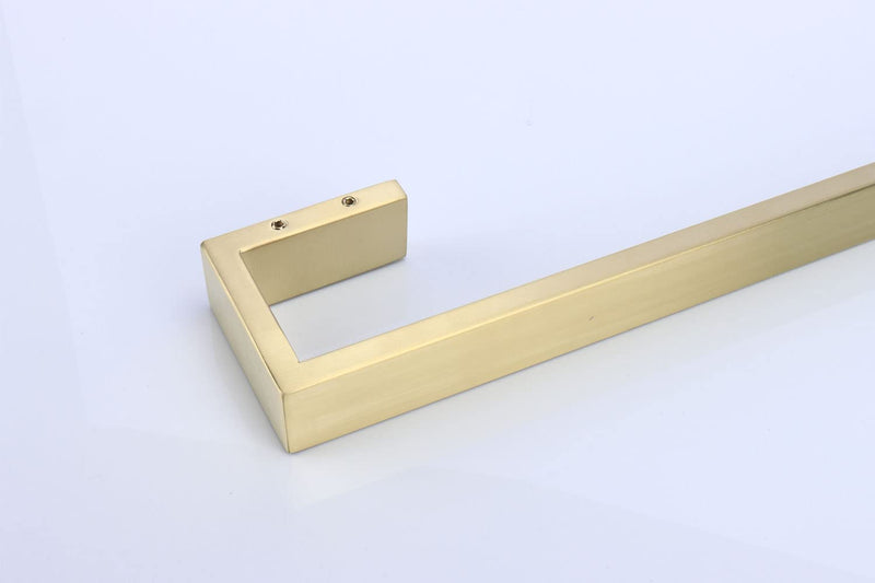 TocTen Bath Towel Rack - Square Base Thicken SUS304 Stainless Steel Towel Bar for Bathroom, Bathroom Bar Accessories Towel Rod Heavy Duty Wall Mounted Towel Holder (Brushed Gold, 24 Inch) Brushed Gold