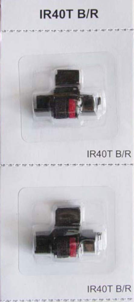 [Australia - AusPower] - COMPUMATIC Compatible Calculator Ink Roller for Casio HR-100TM, HR-150TM, Casio HR-170RC Plus, Casio HR-170RC Mini, and More, Black/Red IR-40T 