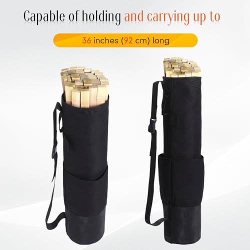 SilTriangle 36-inch heavy duty black lath bag with three pockets, measuring 8 x 33.5 inches