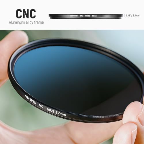 NEEWER 82mm ND Filter Set, ND8/32/64 (3/5/6 Stops) Multicoated Neutral Density Camera Lens Filter Photography Accessories with Storage Case & Cleaning Cloth, 3 Packs