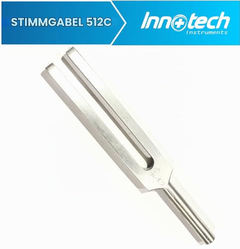 Innotech Diagnostic Reflex and Neurology Sensitivity Diagnostics 5-Piece Set with Nerve Wheel Reflex Hammer Bandage Scissors and Tuning Fork with 512 Hz and 128 Hz (Reflex Set)