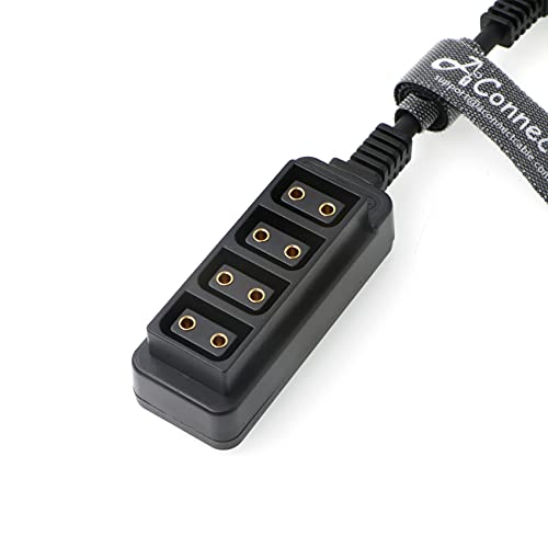 Dtap Male to 4 Port Dtap Female Power Cable for ARRI RED Cameras, TILTA, Steadicam, IDX Battery, AConnect Black 3.9 inch/10cm 10Amp Max Current 10cm