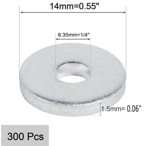 GYHCHJDZ aluminum backup rivet washers for 1/4-inch diameter POP rivets, pack of 300