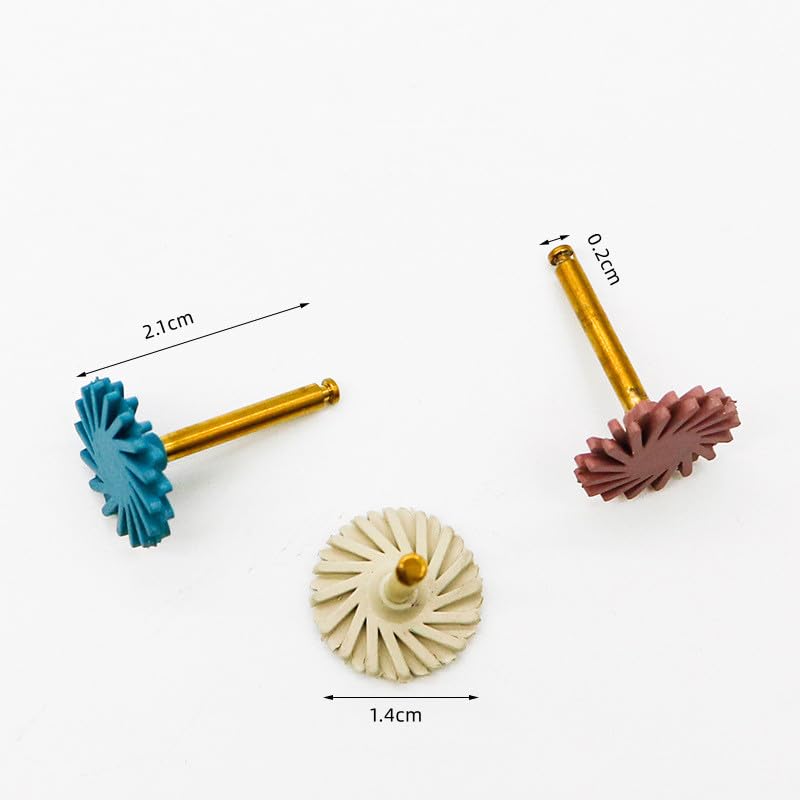 [Australia - AusPower] - Dental Composite Resin Polishing Wheels 6Pcs Rubber Polisher Disc Kit Spiral Flex Diamond System 