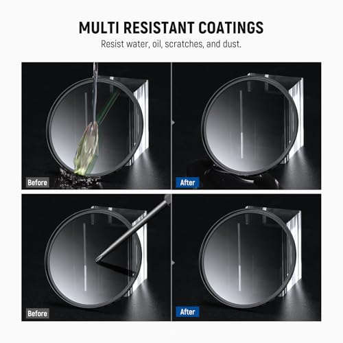 NEEWER 77mm ND Filter Set, ND8/32/64 (3/5/6 Stops) Multicoated Neutral Density Camera Lens Filter Photography Accessories with Storage Case & Cleaning Cloth, 3 Packs