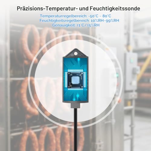 KETOTEK Digital Temperature Controller, Humidity Regulator Thermostat with Probe, Temperature Humidity Regulator, Humidity Controller for Incubator 230 V