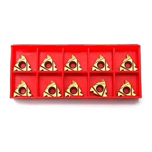 Maizoon CNC Lathe Cutter Tools 10pcs 16IR AG60 CNC Inserts Internal Thread CNC Blades Threading Inserts Lathe Tools DZ13
