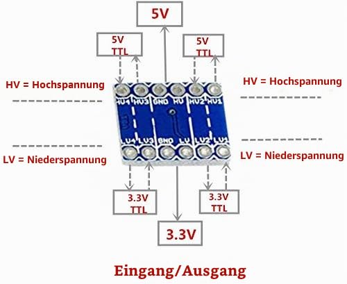 ARCELI 10pcs 4 Channels IIC I2C Logic Level Converter Bidirectional Module 3.3V to 5V Shifter for Arduino