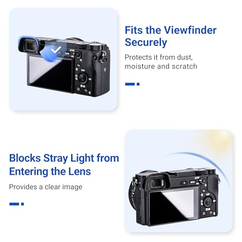 JJC 2-Pack FDA-EP10 Eyecup Eyepiece for Sony A6300 A6100 A6000 Cameras