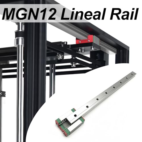 MGN12 Lineal Rail 100mm Miniature Linear Guide Rail + MGN12H Sliding Block - Linear Motion Rail Guide Slider Bearing for CNC and 3D Printers Linear guide rail 100mm + Sliding block